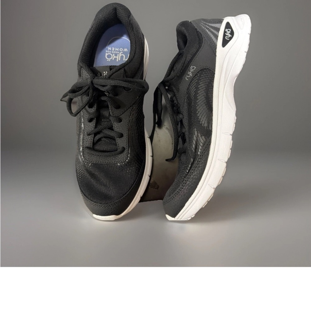 🆕Ryka Rae4 Black/White Running Shoes SZ 10M Memory Foam Athletic Lightweight NEW
